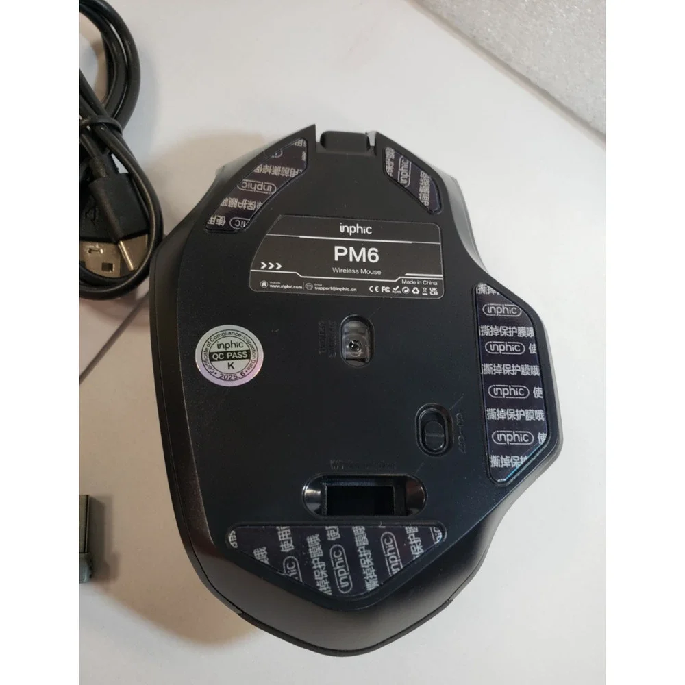 INPHIC Rechargeable 2.4G Optical Wireless Mouse Cordless Mice USB Nano Receiver